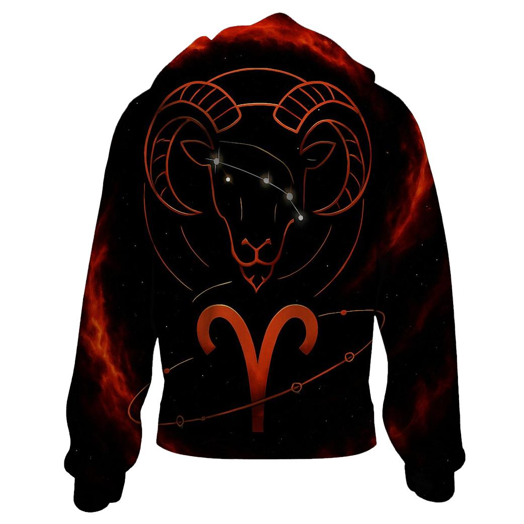 Aries Fire Ram Retrograde Orbit Emblem hoodie styles