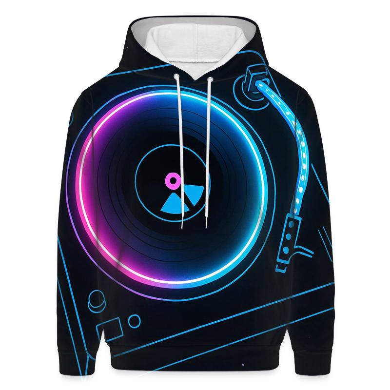 Neon Marquee Turntable premium hoodies