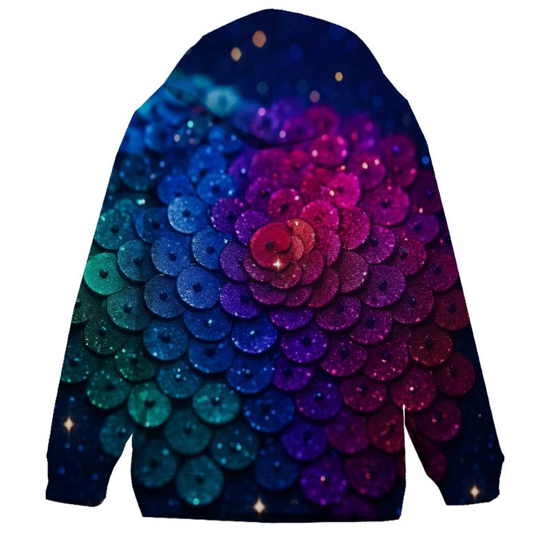 Sequin Nebula Garden printed hoodies