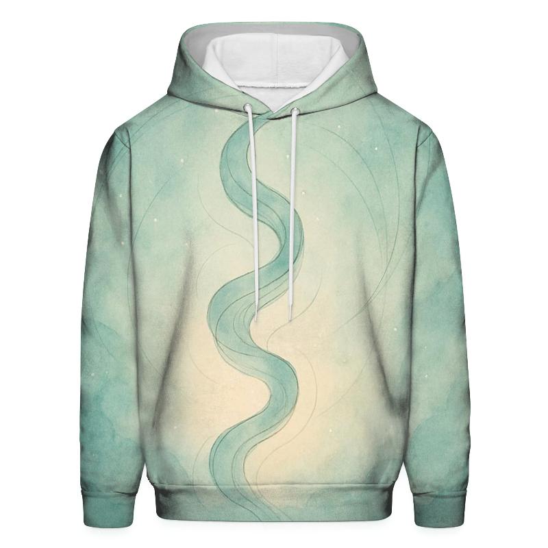 Luminous Breath Ribbons printed hoodies
