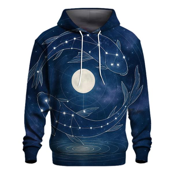 Pisces Dream Tide Constellation Portal zip-up hoodies