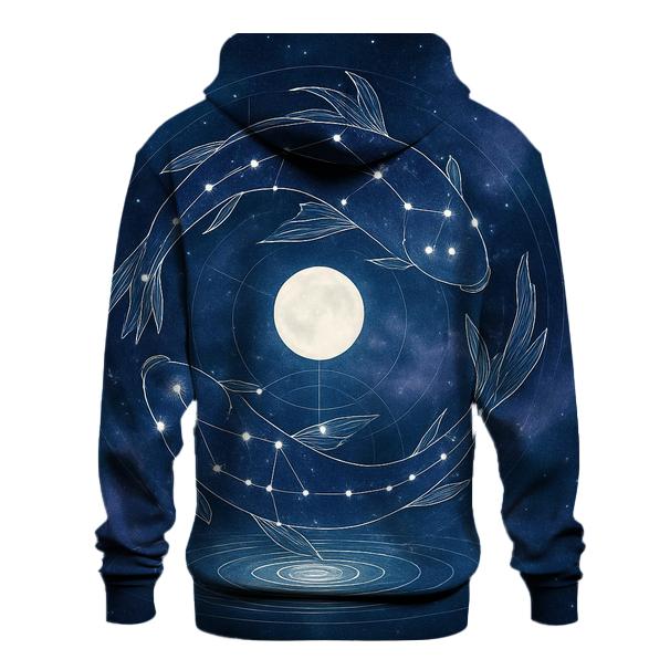 Pisces Dream Tide Constellation Portal zip-up hoodies