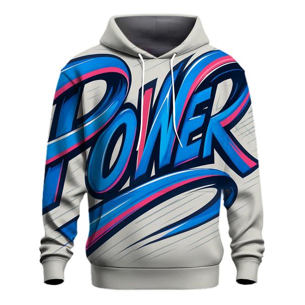 Kinetic Ribbon Typography Burst lightweight hoodies