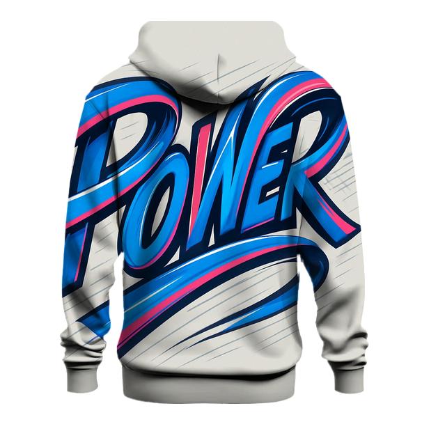 Kinetic Ribbon Typography Burst lightweight hoodies