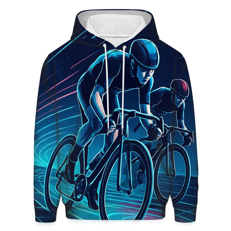 Midnight Velodrome Sprint printed hoodies