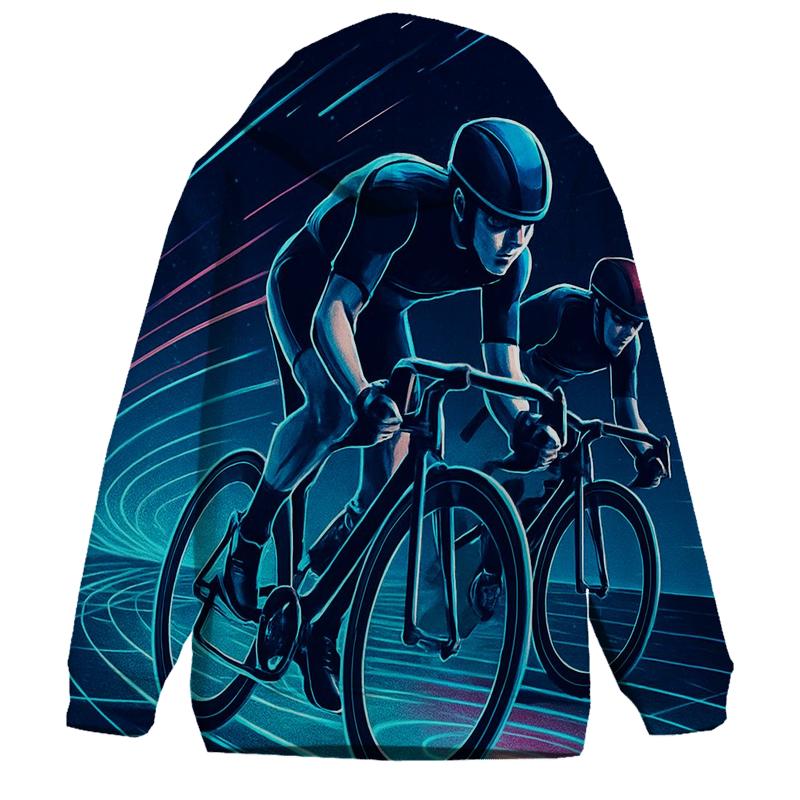 Midnight Velodrome Sprint printed hoodies