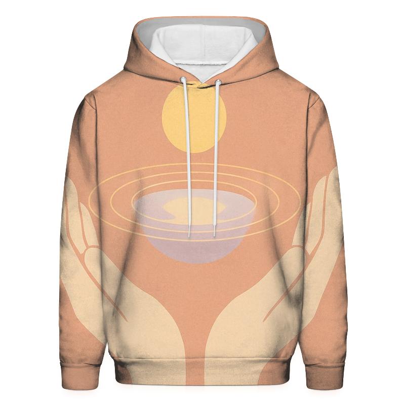 Hands Of Dawn Reflection embroidered hoodies