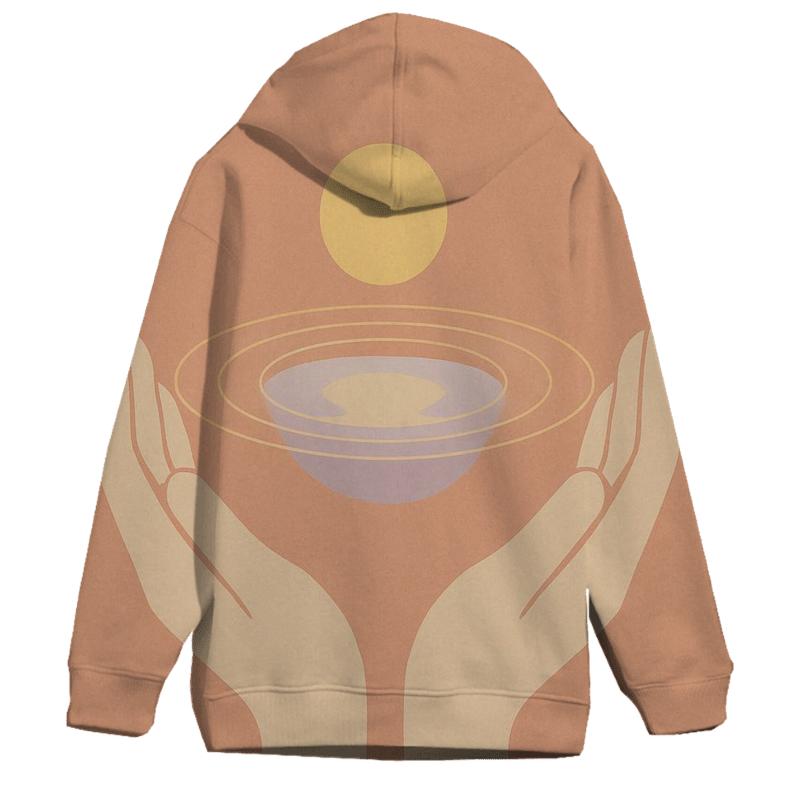 Hands Of Dawn Reflection embroidered hoodies