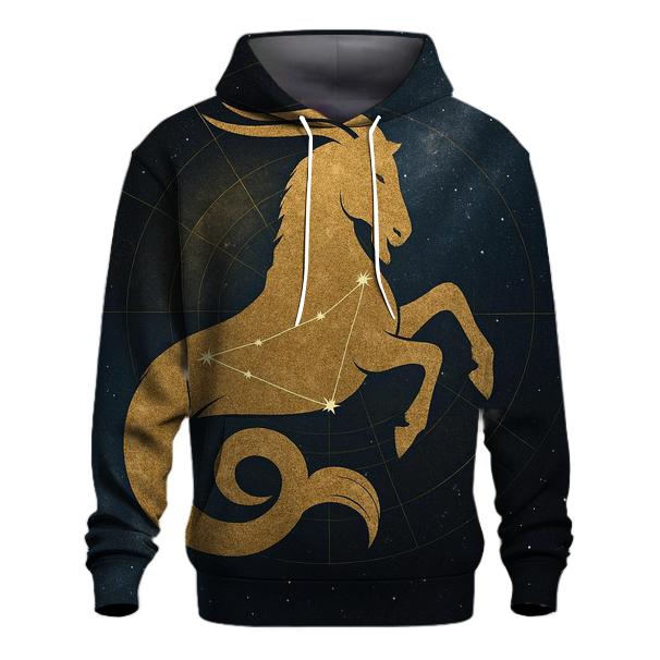 Capricorn Sea Goat Ascension Star Chart premium hoodies