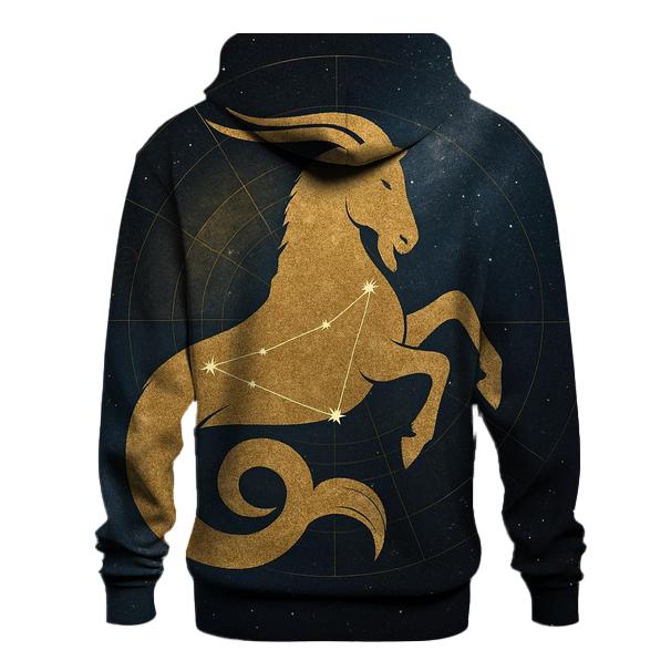 Capricorn Sea Goat Ascension Star Chart premium hoodies
