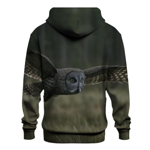 Silent Glide Great Gray Owl premium hoodies
