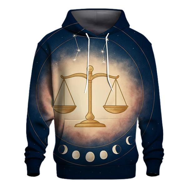 Libra Equinox Balance Lunar Dial zip-up hoodies