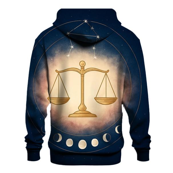 Libra Equinox Balance Lunar Dial zip-up hoodies