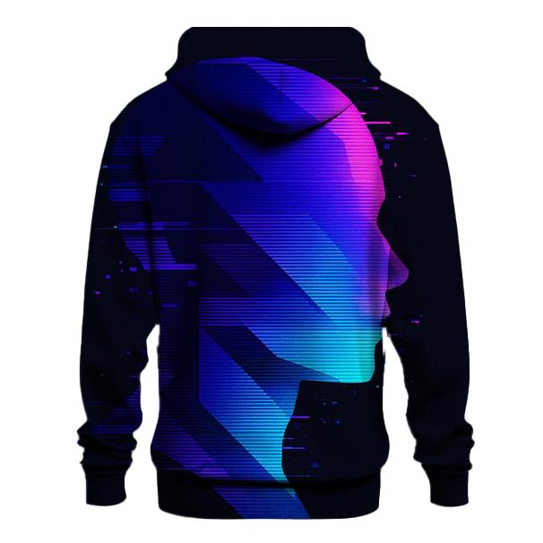 Glitch Prism Portrait Silhouette hoodie trends