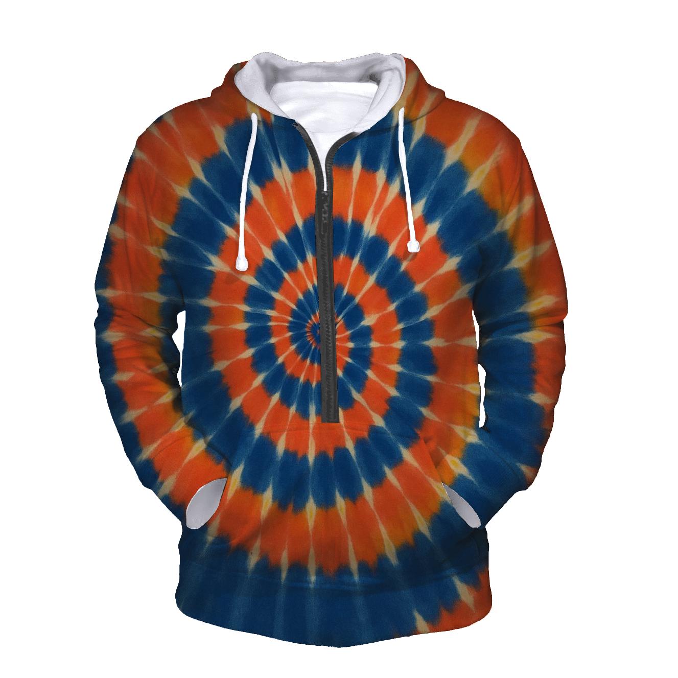 Nebula Spiral Overdye Whirlpool pullover hoodies