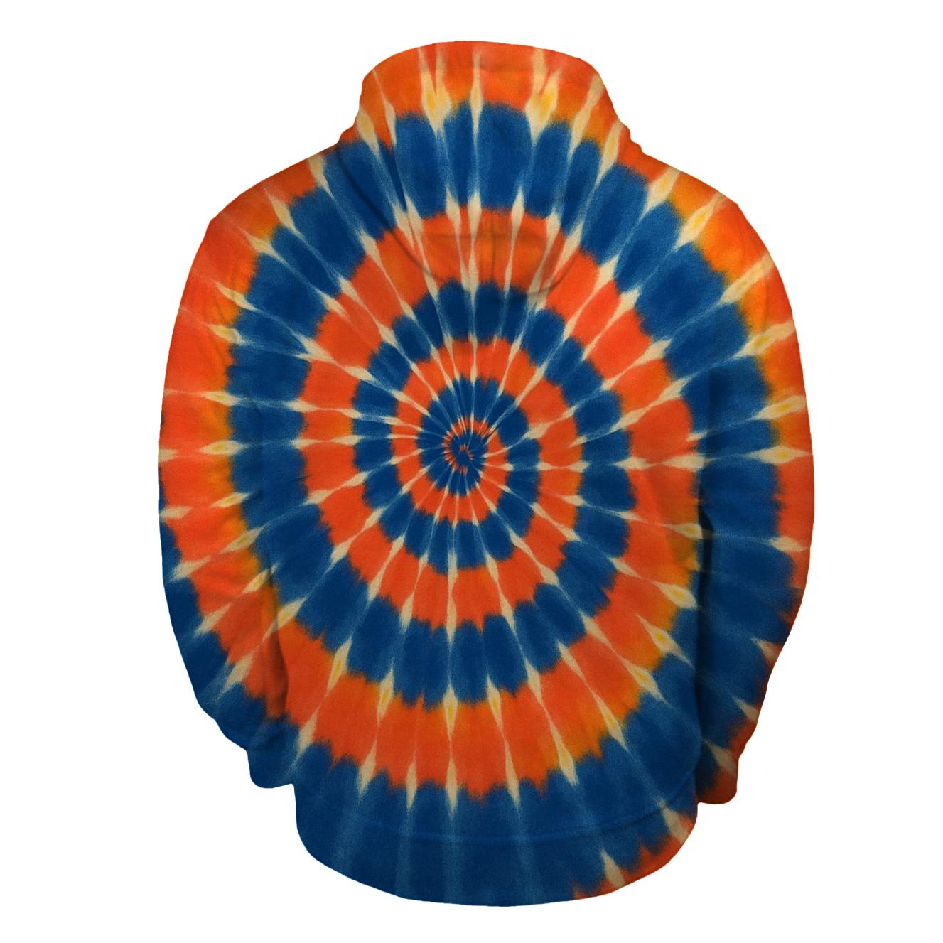 Nebula Spiral Overdye Whirlpool pullover hoodies