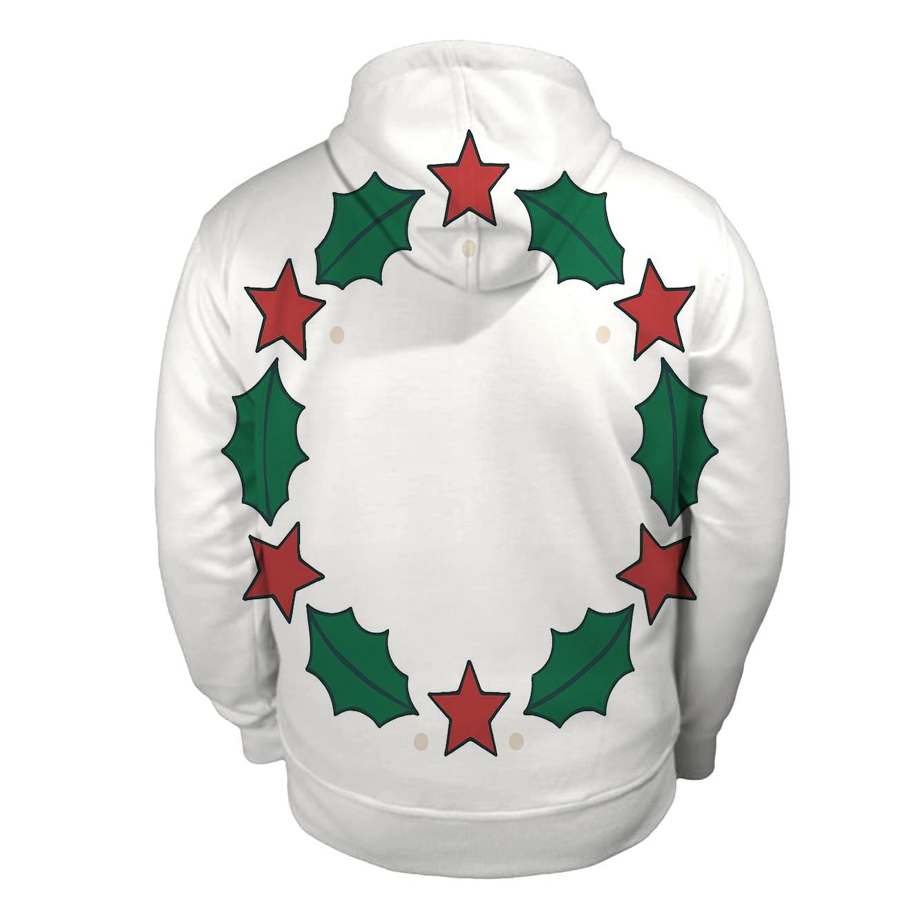 Starlit Holly Orbit Wreath lightweight hoodies