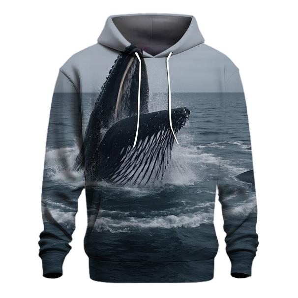 Bubble Net Spiral Humpback Whales custom hoodies