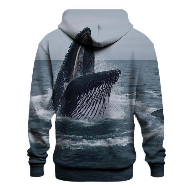 Bubble Net Spiral Humpback Whales custom hoodies