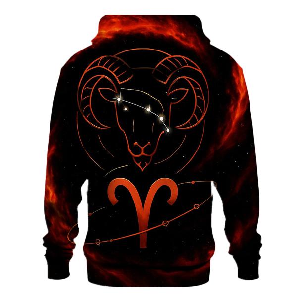 Aries Fire Ram Retrograde Orbit Emblem hoodie styles