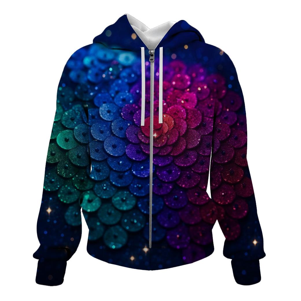 Sequin Nebula Garden pullover hoodies