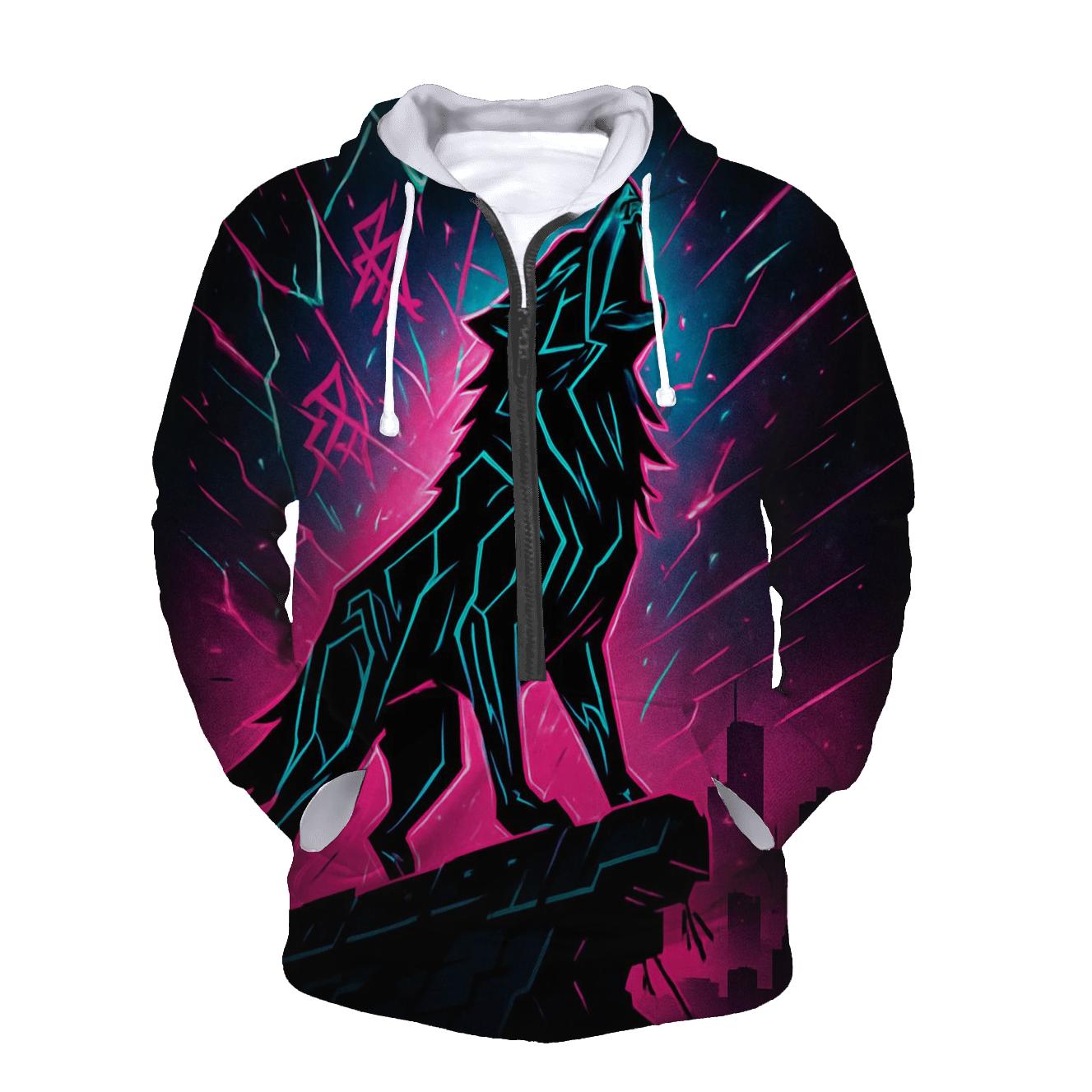 Neon Rift Street Howl lightweight hoodies