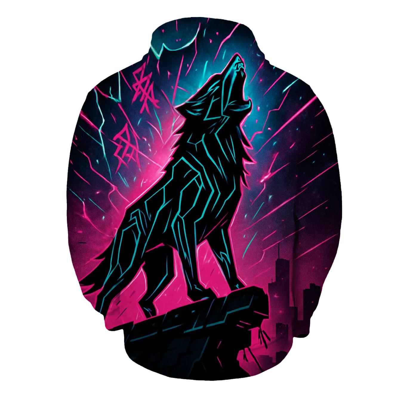 Neon Rift Street Howl lightweight hoodies