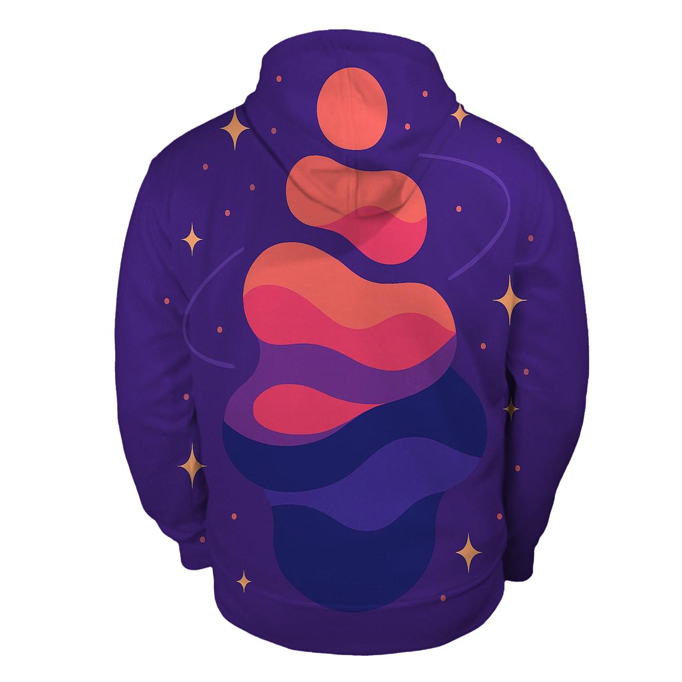 Cosmic Lava Lamp Layers graphic hoodies