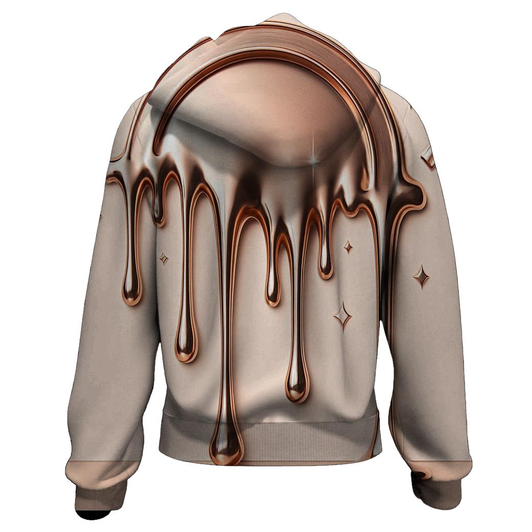 Rose Gold Chrome Drip Cathedral custom hoodies