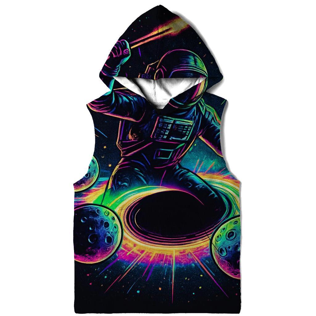 Neon Rift Drummer At The Event Horizon zip-up hoodies