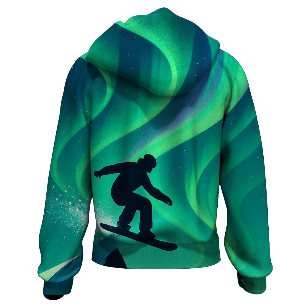 Aurora Snowboard Drop graphic hoodies