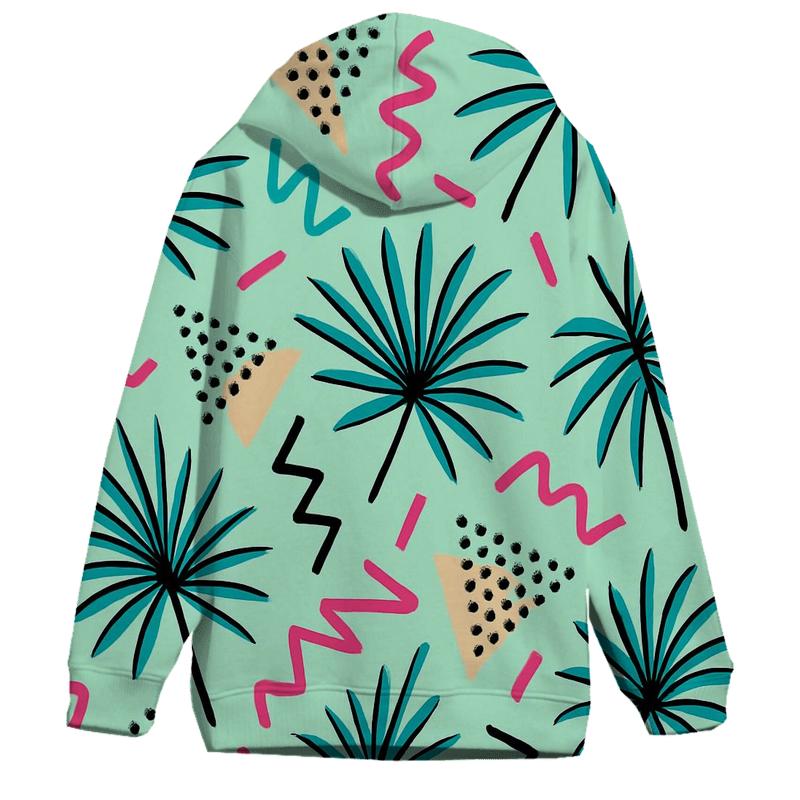 Pastel Memphis Palm Parade heavyweight hoodies