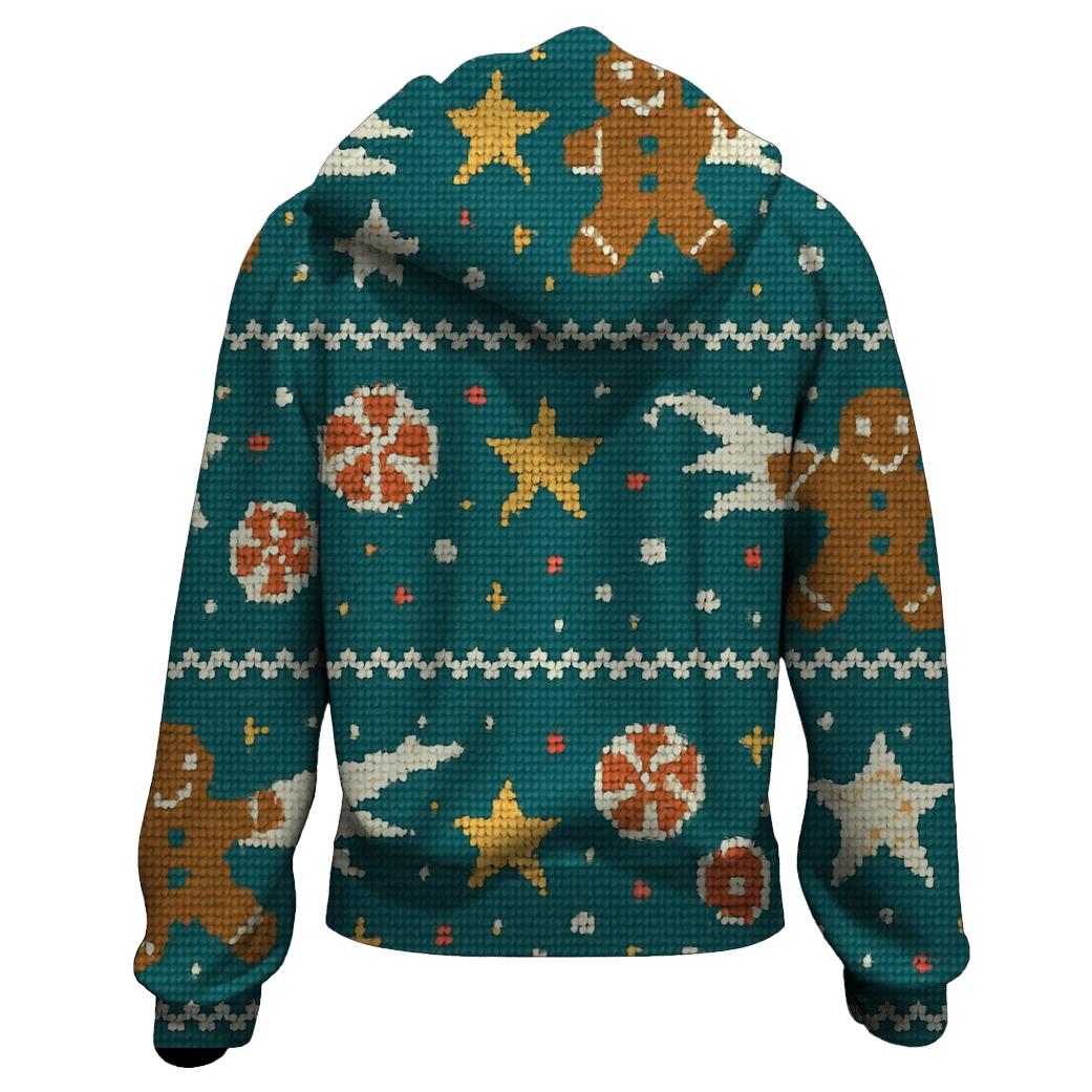 Gingerbread Comet Kitchen Scatterband Design embroidered hoodies
