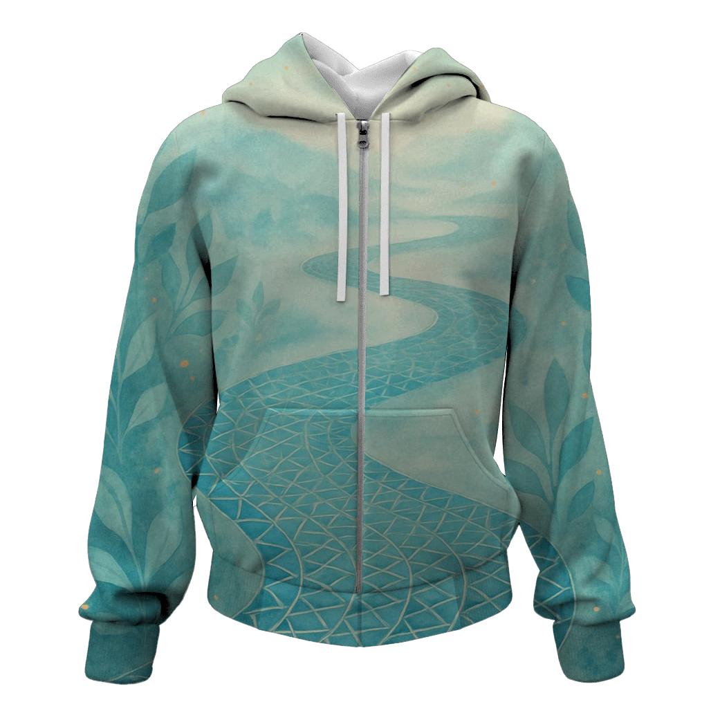 River Of Quiet Geometry lightweight hoodies