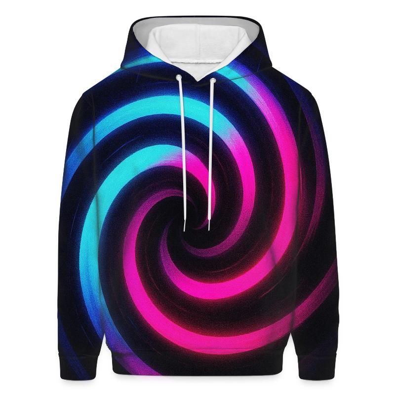 Neon Monsoon Spiral pullover hoodies