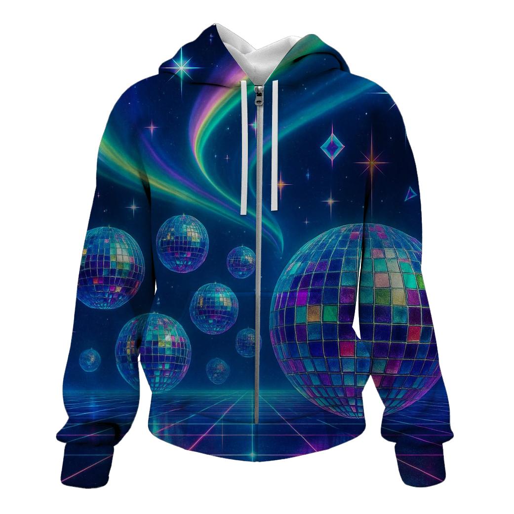 Electric Aurora Disco Array premium hoodies