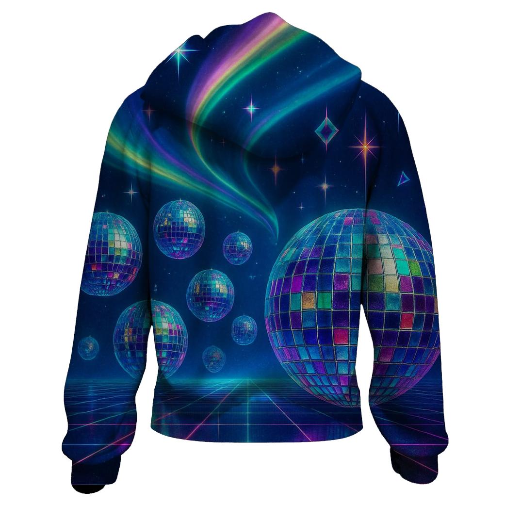Electric Aurora Disco Array premium hoodies