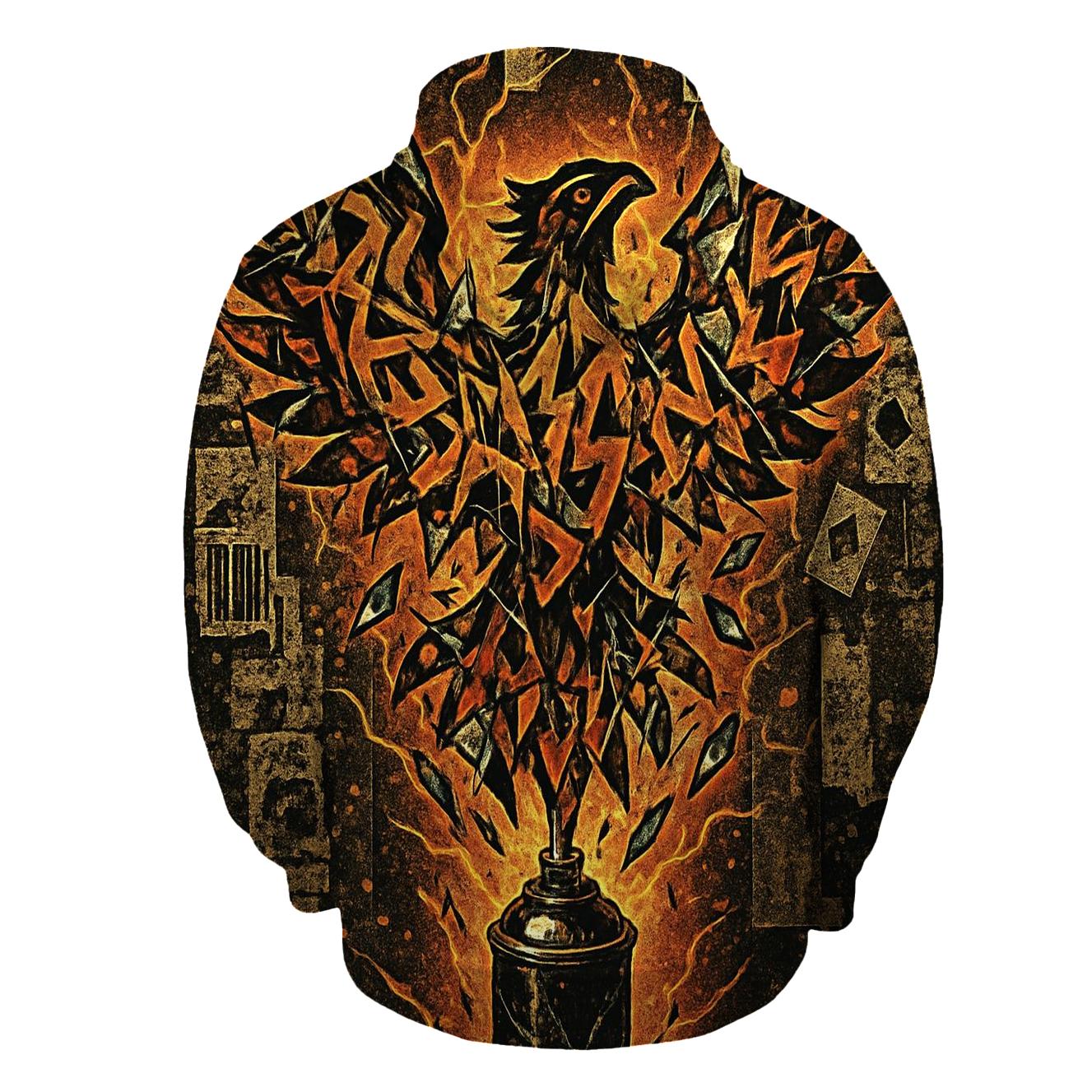 Graffiti Phoenix Of Broken Glass lightweight hoodies