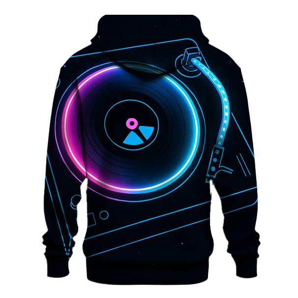 Neon Marquee Turntable premium hoodies