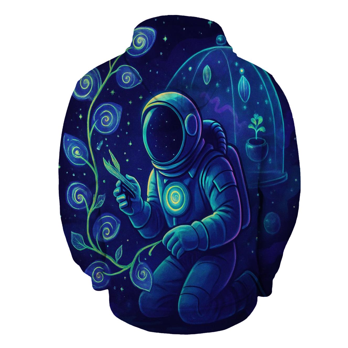 The Astral Botanist And The Nebula Greenhouse pullover hoodies