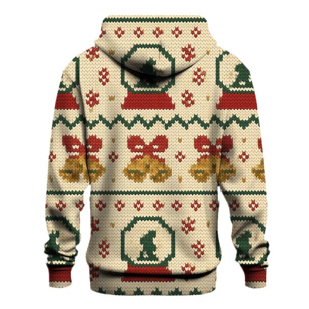Jingle Bell Snowglobe Stripework Design hoodies fashion