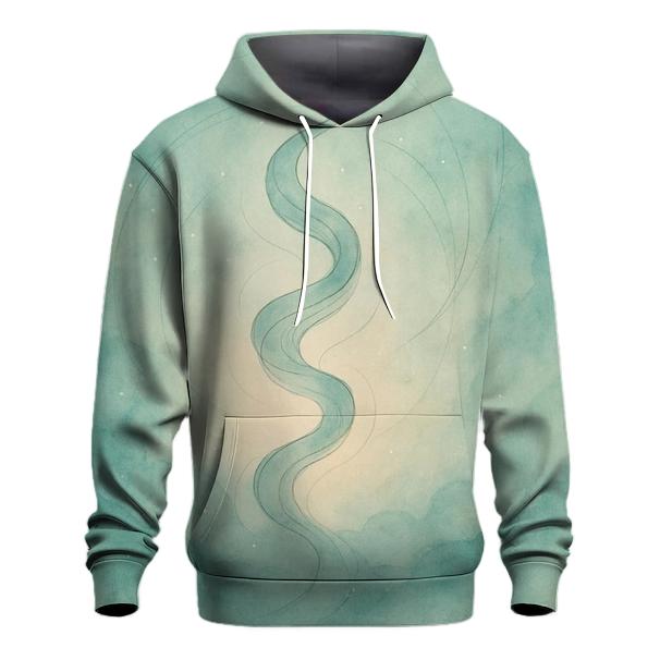 Luminous Breath Ribbons graphic hoodies