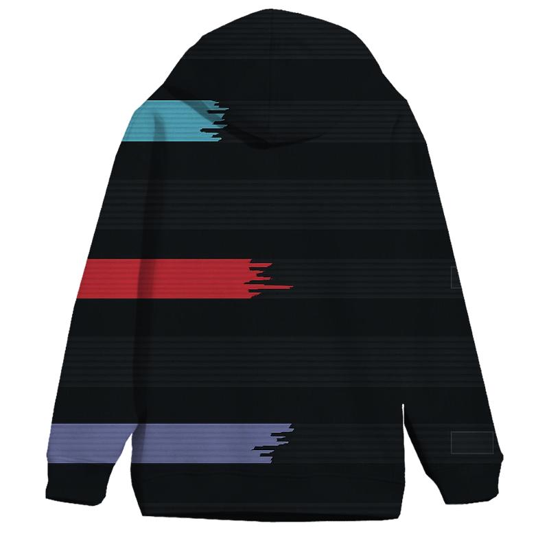 VHS Tracking Wave Stripes custom hoodies