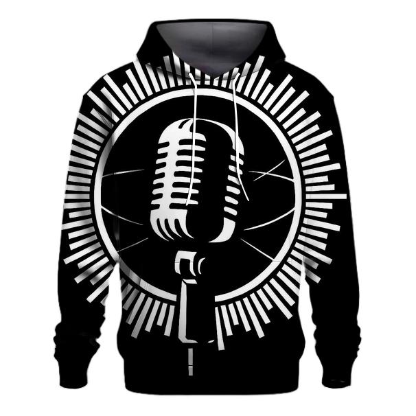Monochrome Microphone Eclipse designer hoodies