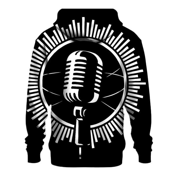 Monochrome Microphone Eclipse designer hoodies