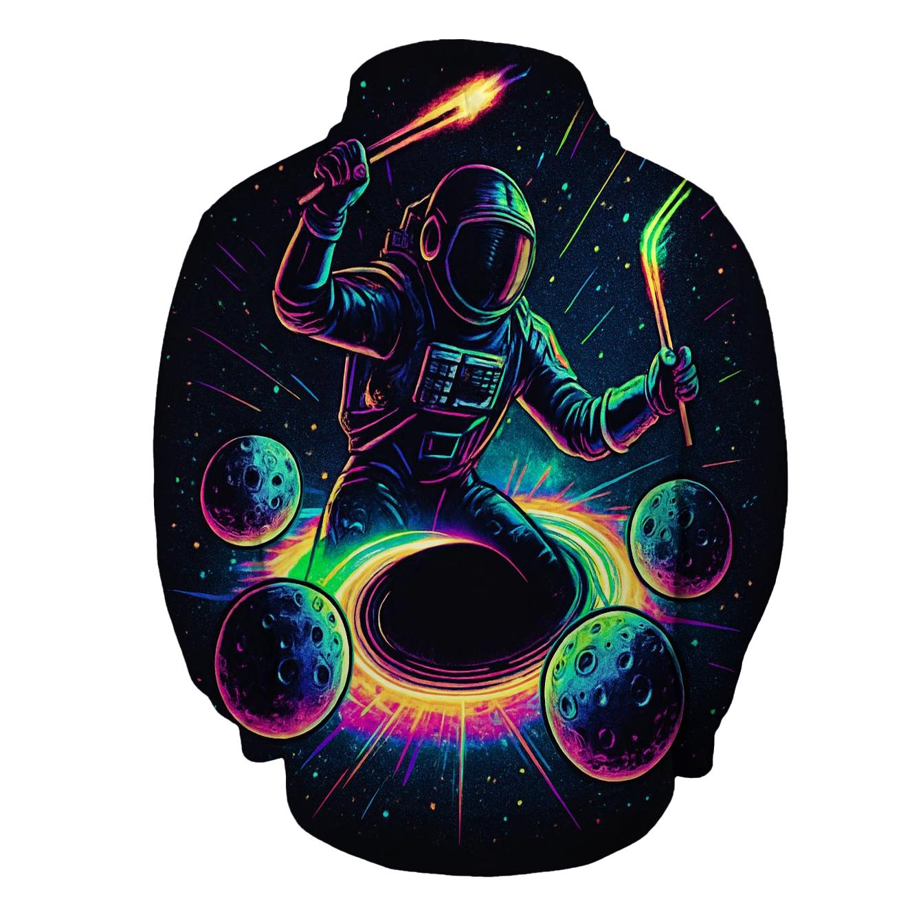 Neon Rift Drummer At The Event Horizon custom hoodies