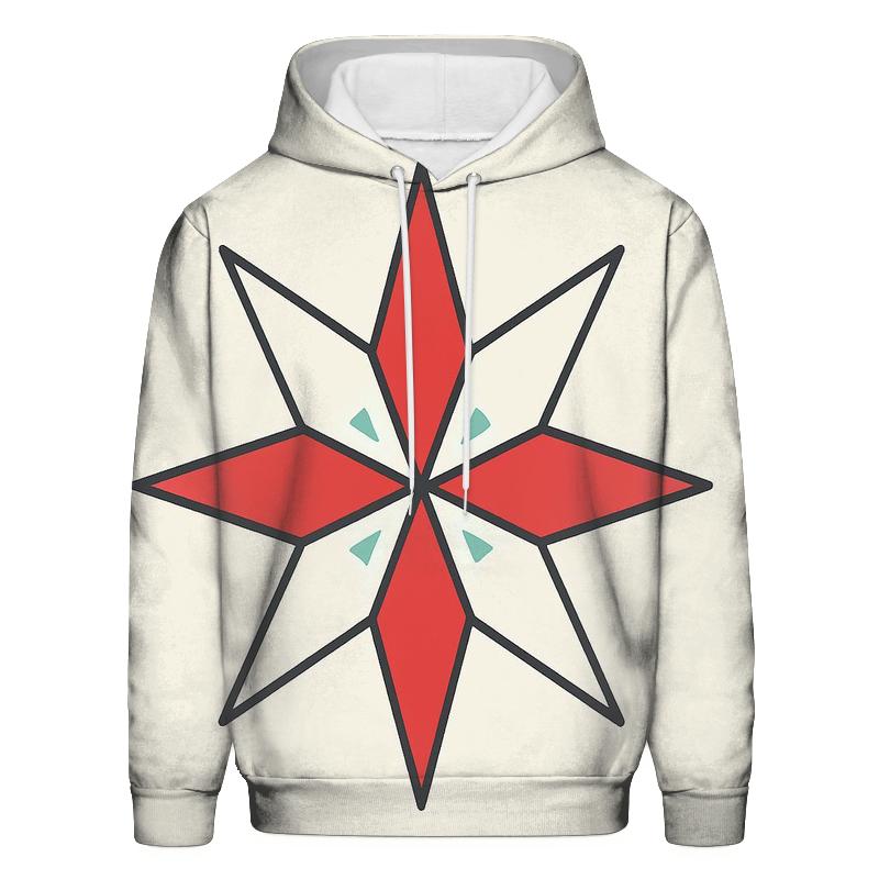 Candy Cane Starburst Rays pullover hoodies