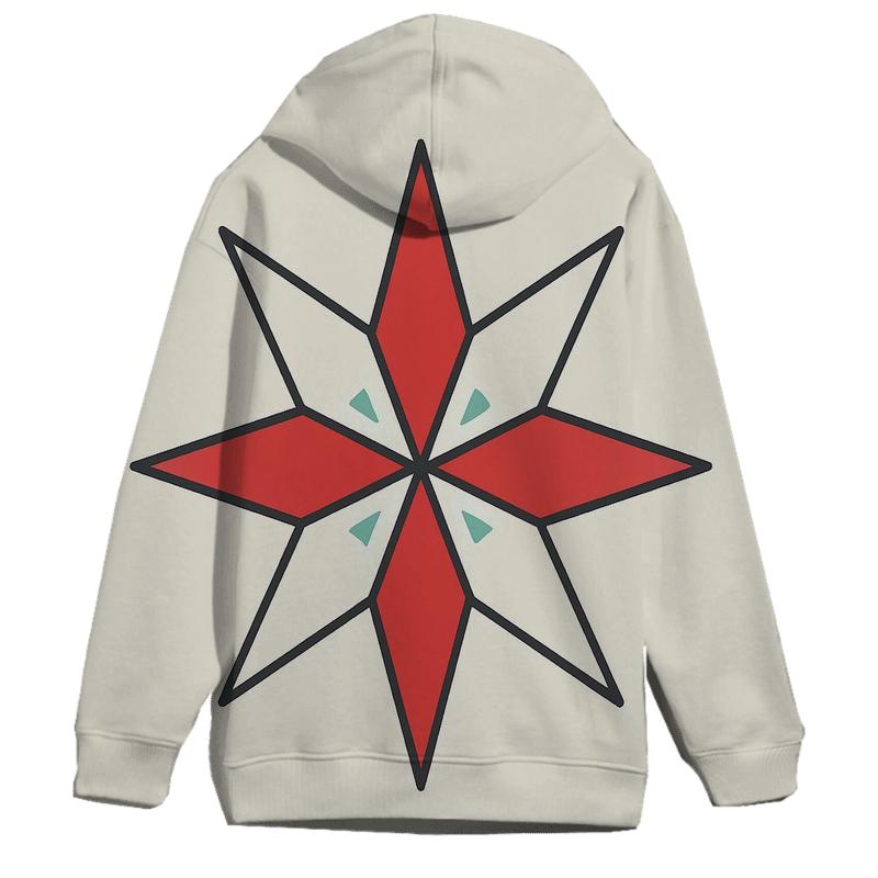 Candy Cane Starburst Rays pullover hoodies