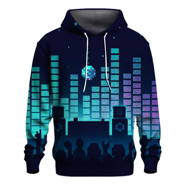 Holographic Pixel Stage Panorama heavyweight hoodies