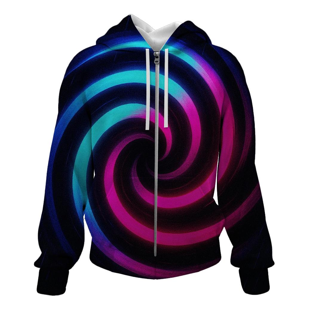 Neon Monsoon Spiral premium hoodies